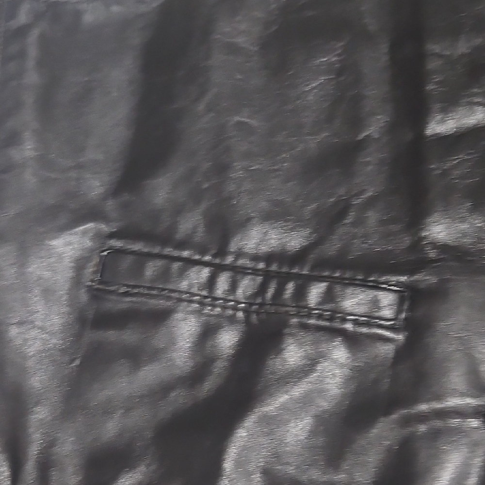 Vintage 70's Berman Buckman Black Leather Vest w Buttons Size 44 Made in USA - Picture 4 of 6